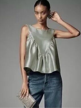 Anthropologie Mare Mare Shirred Swing Tank